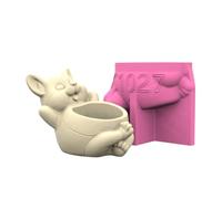Customizable Dog Sturdy Silicone Accessory for Craft Supplies Flower Pots and Pen Holders from Resin Decoration Desk Ornament