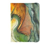 Customizable Dragon Guarding The Treasure Leather Passport and Vaccine Card Wallet Combo Passport Wallet Passport Holder Case Ultra Slim, Dragon guarding the treasure, One Size