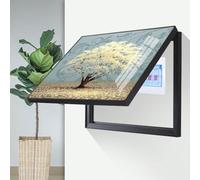 Customizable Electric Panel Cover Modern Minimalist Decorative Flip Cover for Electric Meter H08 70x60cm Conceals Counter Stylish Home Decor