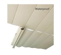 Customizable Extendable Wave e Sail - Waterproof Polyester Replacement Cover for Deck Patio Sunroom Retractable Slide-On Design Ideal for Outdoor Use (Color: Beige Size: 1.2m)