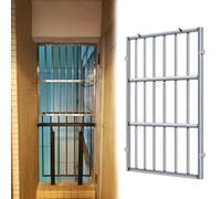 Customizable Fixed Burglar-Proof Grilles, Heavy Duty Window Security Bars | Heightened Stairwell/ Balcony Safety Anti-Theft Railing, Guard Fence Hardware Kit(W65xH120cm/26x47in)
