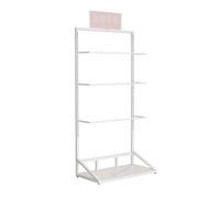 Customizable Floor-Standing Underwear Rack - Clothing Store Scarf & Bra Organizer, Retail Display Stand for Panties, Hijabs & Shawls - White, 150x30x100cm