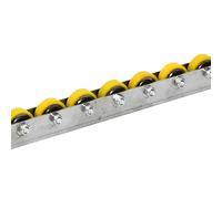 Customizable Flow Rail Wheels Zinc Coated Steel Conveyor Rollers Transport Wheel Replacement for Optimal Efficiency (Yellow Length 1.7m)