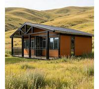 Customizable Foldable Tiny Home - Modular Portable Cabin, Expandable Steel Frame Unit For Storage, Workspace, Outdoor Use & Farmyard Construction