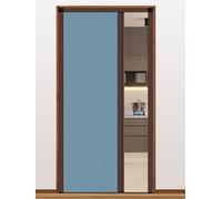 Customizable Folding Door for Kitchen & Bathroom Non-woven Panel Sliding Door for Walk-in Closet & Wardrobe Blu 100x203cm Space-Saving Solut