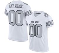 Customizable Football Jersey with Name Number Comfortable Breathable Sports Uniform for Men Women Youth Kids American Football Jersey for Sports Fans and Teams