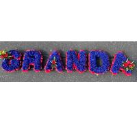 Customizable Funeral Flowers - Personalized Artificial Silk Flowers for Graves & Funerals | Lasting Remembrance with Any 6 Letters, MOTHER SISTER GRANDA