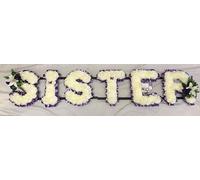 Customizable Funeral Flowers - Personalized Artificial Silk Flowers for Graves & Funerals | Lasting Remembrance with Any 6 Letters, MOTHER SISTER GRANDA