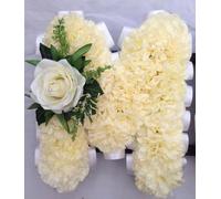 Customizable Funeral Flowers | Single Number Tribute | Personalized Artificial Silk Flowers for Funeral or Grave | Any Number or Letter