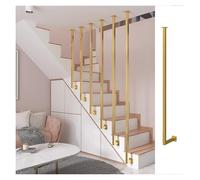 Customizable Gold Stair Spindles Modern Tall Indoor Balusters for Railings Side Mounted Guardrail Poles Screw on Stair Rods (Style 1 Height 45cm)