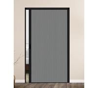 Customizable Grey Concertina Fabric Door - Blackout Sliding Retractable Room Divider Foldable Closet Door with Handle 65x203cm (25.6x80in) - Perfect for Space-Saving Solutions!