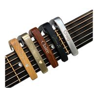 Customizable Guitar Capo, Multiple Finishes Available - Wood, Metal, Black - Personalized Text Engraving