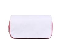 Customizable Heat Transfer & Embroidery Makeup Pouch/Pen Case - Blank White Fabric for DIY Craft, Gift, or Business Branding