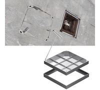 Customizable Heavy-Duty Square Manhole Cover & Frame 2.6 Ton Load Capacity Invisible Drainage Cover for Driveways Sidewalks & Docks - 23.6 x 39.3 in (60 x 100 cm)