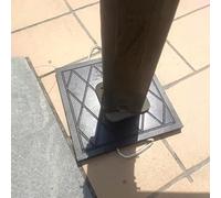 Customizable Heavy Duty Trailer Jack Pad, Stackable RV Leveling Pads with Handle, 23.6x23.6x2.4in, Black Stabilizing Base for Even Weight Distribution