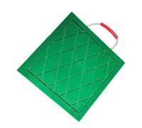Customizable Heavy-Duty Trailer Jack Pads, RV Leveling Stabilizers with Handle, Stackable, 23.6x23.6x2.4in, Green, Disperse Weight for Enhanced Stability