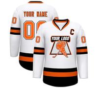 Customizable Ice Hockey Jersey with Your Name Number Personalized Team Uniform Shirt for Youth Adults, Breathable Sports T-Shirts Moisture Wicking with Anti-Odour Technology Active Athletic Tops