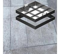Customizable Invisible Manhole Covers with Hidden Handles Square Lid & Base for Septic Tan Universal Drain Covers for Driveways Schools Gardens - & Secure