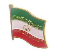 Customizable Iran Patriotic Emblems Pin with Proof Electroplating for Cultural Exhibitions and Uniforms Tradition Flag Brooch