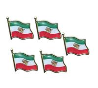 Customizable Iran Patriotic Emblems Pin with Proof Electroplating for Cultural Exhibitions and Uniforms Wholesale Flag Pins