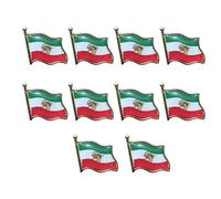 Customizable Iran Patriotic Emblems Pin with Proof Electroplating for Cultural Exhibitions and Uniforms Wholesale Flag Pins