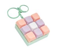 Customizable Keycap Keychain With 9 Clickable Keys Stress Relief Desk Toy For Concentration & Travel Companion (119) Clicky Button Keychain Toy