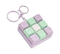 Customizable Keycap Keychain with 9 Clickable Keys Stress Relief Desk Toy for Concentration & Travel Companion (119) Clicky Sound Stress Relief Toy