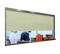 Customizable Kitchen Serving Window Door Folding, Pull Down Retractable Pleated Sliding Doors Gate with Aluminium Frame for Cabinets/Closet/Sideboard/Food Truck(40 x 60 cm)