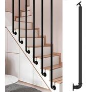 Customizable L-Shaped Iron Railing Post - Heavy Duty Adjustable Bracket Modern Baluster Column for Indoor Stairways - Gold White Black 76in/193cm Height