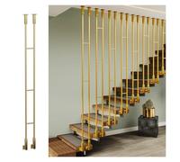 Customizable L-Shaped Metal Stair Railing Kit - Durable Indoor ils & Adjustable Balusters for 1-8 Ft Angled/Straight Stairs - Stylish & Safe Home Safety Solution, Easy Installation