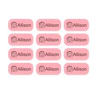 Customizable Labels.Personalised Clothing Labels, Clothes Name Labels. Iron-on Fabric Labels to Mark Your Clothes. Ideal for Children’s School Uniform, Kids School (Pink 12 Girl,50x24mm)