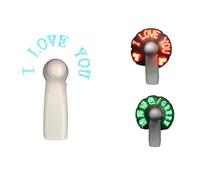 Customizable LED Handheld Fan with Glowing Message Display - Portable Foldable Mini Fan for Concerts, Festivals, Travel & Office（Batteries Not Included）