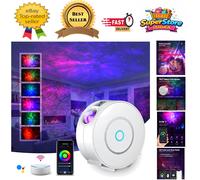 LED Alexa Star Projector Lamp Smart Night Light Kids Adults 3D Galaxy (White)