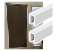 Customizable Light Blocking Strips - U-Channel Aluminum Window Edge Blackout Track Set for Bedroom & Nursery - 84in/213.4cm Light Gap Blockers