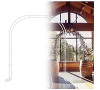 Customizable Metal Garden Arch, 7.2ft/7.5ft Wedding Arbor, White Trellis for Flowers & Vines, & Easy to Assemble, Perfect Outdoor Decor for Events and Gardens