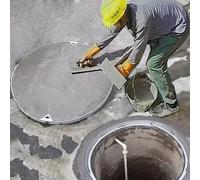 Customizable Metal Pit Cover with Lifting Base & Hook Round Inspection Lid for Drains Sewers & Septic Tanks Weatherproof Solution