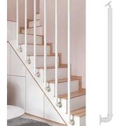 Customizable Modern Iron Railing Post Indoor - Heavy Duty L-Shaped DIY Stairway Spindles with Adjustable Bracket Gold White Black - 64in/163cm Baluster Column