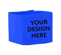 Customizable Multicolor Captain Armband, Elastic Adjustable Sports Team Band For Youth And Adult Soccer Training, Team Badge For Volleyball Basketball Running Games (Blue)