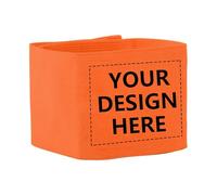Customizable Multicolor Captain Armband, Elastic Adjustable Sports Team Band For Youth And Adult Soccer Training, Team Badge For Volleyball Basketball Running Games (Orange)