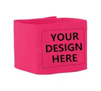 Customizable Multicolor Captain Armband, Elastic Adjustable Sports Team Band For Youth And Adult Soccer Training, Team Badge For Volleyball Basketball Running Games (Hot Pink)