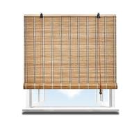Customizable Natural Bamboo Roller Blinds Retro Roman Shades Blackout Window Coverings for Home Office & Kitchen Size 80cm x 280cm Eco Friendly & Stylish