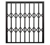 Customizable Outdoor Aluminum Security Window Grill Anti-Burglary Folding Safety Barrier for Attic Shed or Room (90x100cm) - Enhanced Home Protection