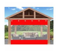 Customizable Outdoor Waterproof Curtains for Garden Pergola and Porch0.5mm Thick AntiFrost & Rain Red Color Size 2.5x4mDurable & Stylish Privacy Solution