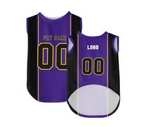 Customizable Pet Summer Vest Personalized Sports Team Shirt Name Logo Number for Dogs and Cats, Breathable Lightweight Sport Jersey From XS-5XL