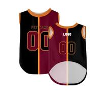 Customizable Pet Summer Vest Personalized Sports Team Shirt Name Logo Number for Dogs and Cats, Breathable Lightweight Sport Jersey From XS-5XL