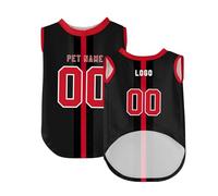 Customizable Pet Summer Vest Personalized Sports Team Shirt Name Logo Number for Dogs and Cats, Breathable Lightweight Sport Jersey From XS-5XL