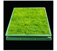 Customizable Plastic Manhole Cover with Frame 39.4" x 19.7" Embedded Septic Tank Lid for Pavement & Garden Easy Maintenance& Invisible Design