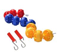 Customizable Pool Safety Lane Divider Rope with Floats & Hooks - 10pcs 1m Buoys for Swimming Competitions, Durable Floating Ropes for Safe Swimming Practices