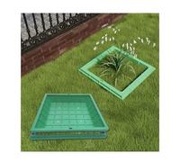 Customizable Portable Resin Manhole Covers & Frames Round/Square Invisible Drain Covers for Lawns50x50CM (19.7x19.7IN) Suitable for All Environments