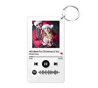 Customizable Printed Acrylic Song Plaque Music Spotify Keychain 2.1in×3.4in Valentine's Day Gift